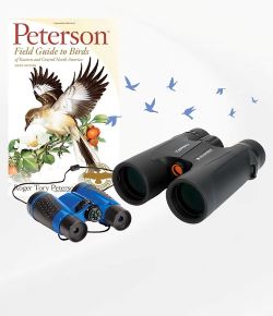 Binoculars and Field Guide